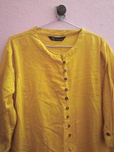 Straight Kurta for Women with Mandarin Collar
