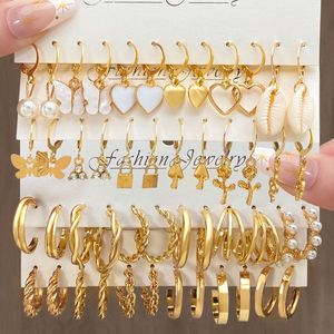 Gold Tone Earring Set