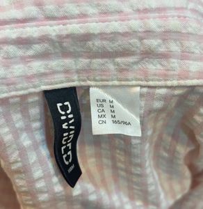 Light Pink Gingham Oversized Shirt