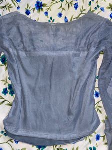 Sheer Mesh Long Sleeve Top