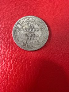 1/4 rupee 1896 queen Victoria average condition