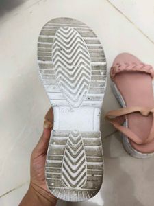 Stylish Pink Braided Strap Sandals