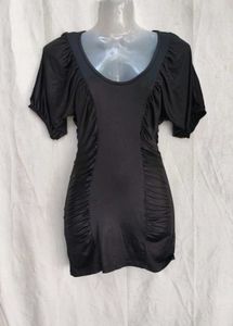 Chic Ruched Black dress