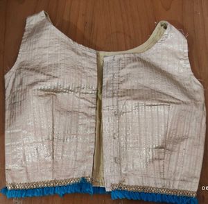 Elegant Gold Brocade Blouse