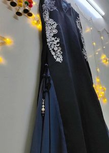 Chic Black Kurta with Draping