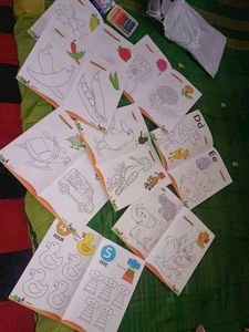 My First Copy to Colour Books &amp; Crayons