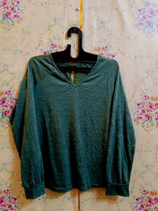 🇳🇿💫🎀Stylish V-Neck bottle green Top