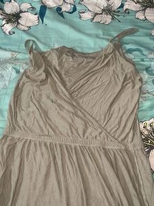 Comfortable Grey Wrap Dress