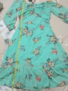 Floral Chiffon Midi Dress