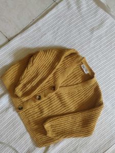 H&amp;M Mustard Knit Cardigan
