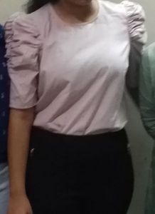 Formal Puffy Shoulder Top