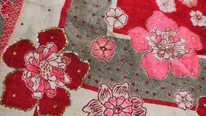 Floral Print Scarf with Fringes