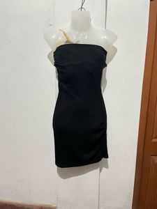 Length-29,,Chic Black Strapless Bodycon Dress