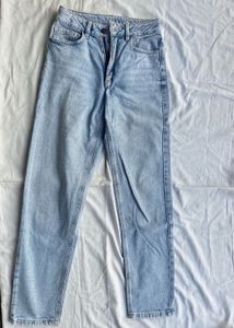 Straight Light Blue Denim Jeans