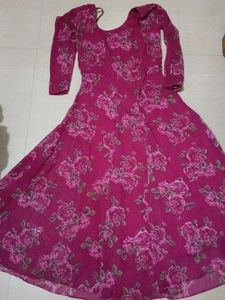 Beautiful Pink Floral Gown