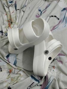 White Slide Sandals