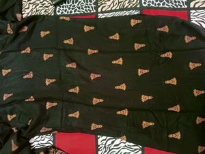 Black Printed Cotton Kurta