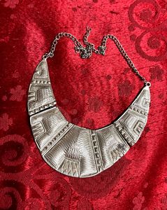 Statement Chunky silver oxidise Necklace