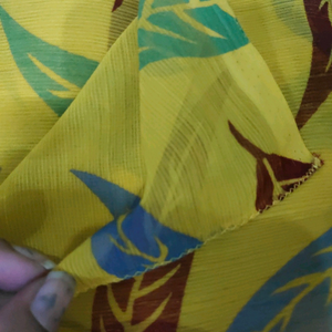 yellow leafs saree listing 1