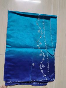 Blue Ombre Silk Saree