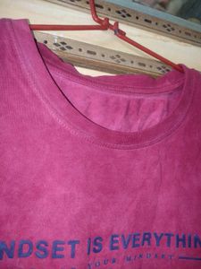 Zudio Red Graphic Men's T-shirt Chest 42 inches