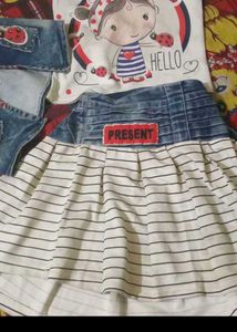 Cute Girls Outfit Set Frock Combo