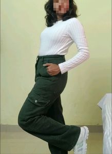 Price Drop 🥳 Green Denim Cargo Pants