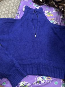blue sweater