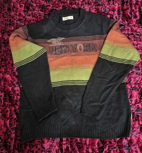 PLUS SIZE Striped Sweater Cradigan for Men