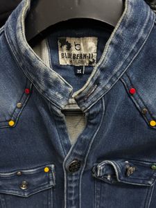 Stylish Denim Shirt with Embellishments