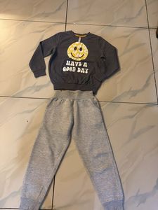 Girls Smiley Face Sweatshirt & Joggers Set