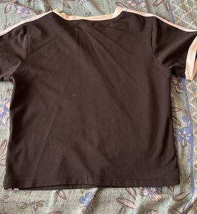 Black V-Neck T-Shirt with Numbers