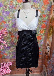 Elegant Black &amp; White Cocktail Dress
