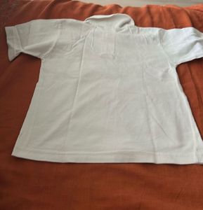 Brand New White  Graphic Polo