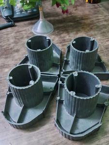 Unique Tiered Black Vase of 4