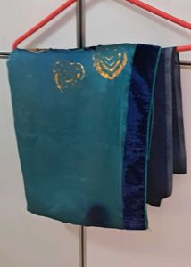 Beautiful Blue Saree with Intricate Designs
