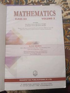 R.D. Sharma Mathematics Class XII Vol 2