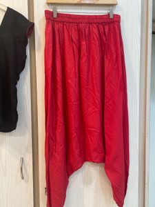 Embellished fitted crop top w harem pants