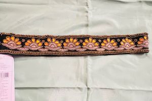 Embellished Black &amp; Orange Belt