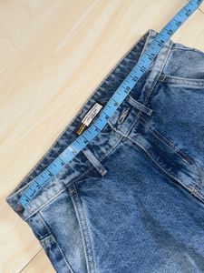 off duty ice blue wide legs jeans