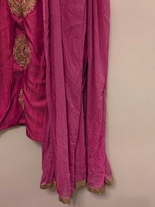 Beautiful Embroidered Pink Kurta with dupatta