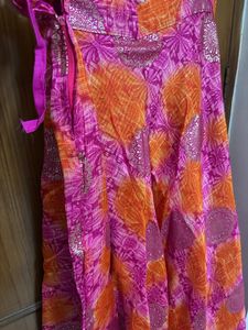 🆕Vibrant Pink &amp; Orange Ethnic Skirt/Lehnga