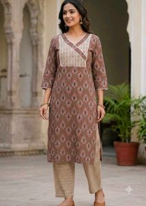 New cotton kurta pant set
