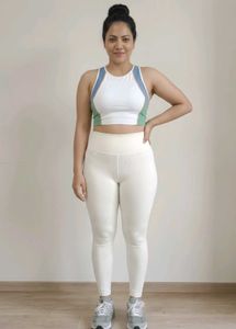 Stylish Cream Yoga Premium Soft Leggings