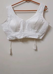 Elegant White Saree Blouse
