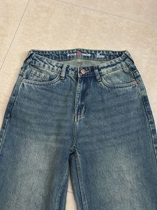 Vintage Wash Wide Leg Jeans