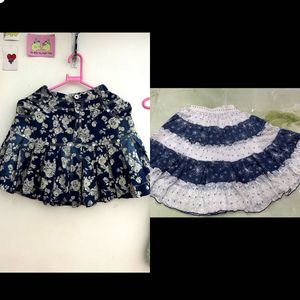 Set Of 2 Item Short Denim + Cute Skirt