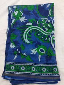 Chanderi Cotton Newly Looked Navy Blue Saree