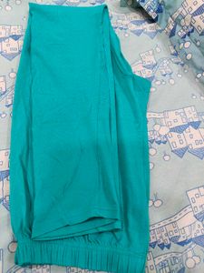 Green leggings + Purple churidar Pants 1+1