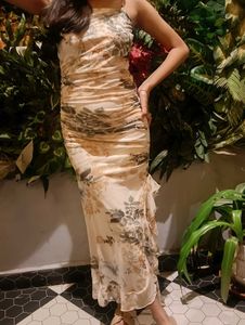 Elegant Floral Print Maxi Dress